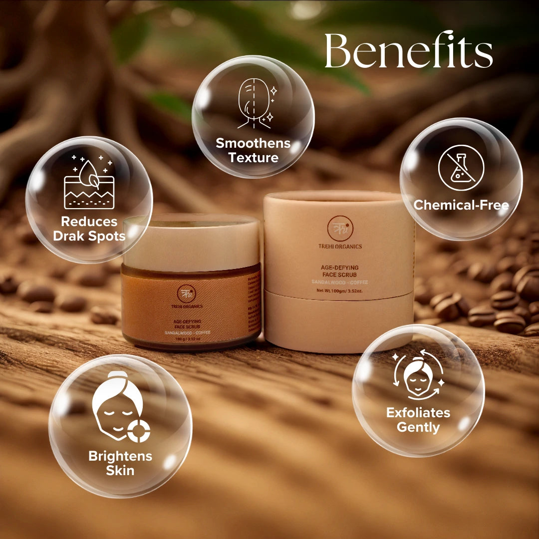 Age-Defying Face Scrub (Sandalwood - Coffee)