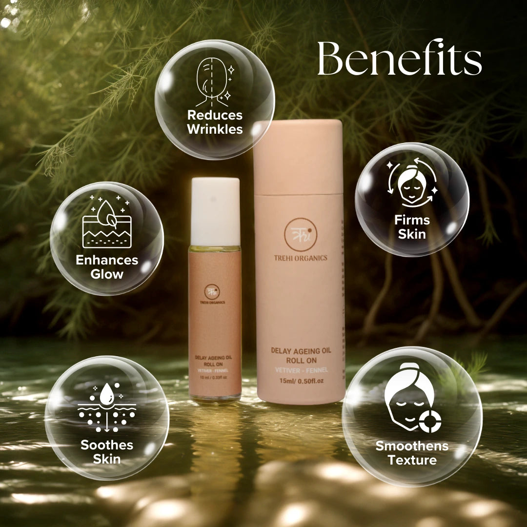 Delay Ageing Oil Roll On (Vetiver - Fennel)