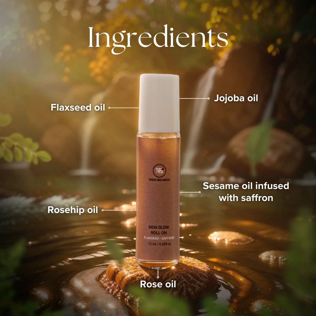 Skin Glow Roll On (Flaxseed - Saffron)