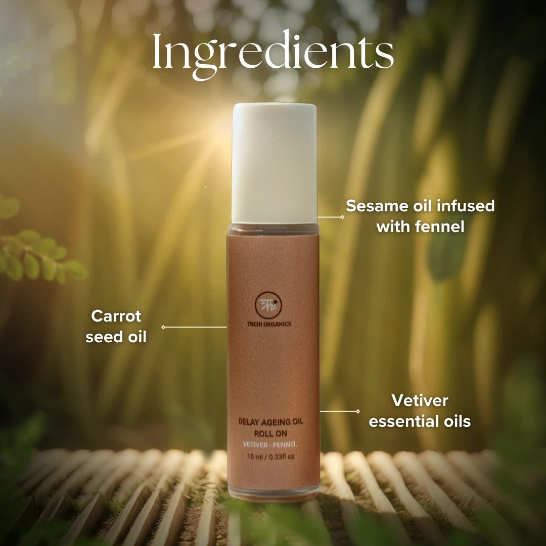 Delay Ageing Oil Roll On (Vetiver - Fennel)