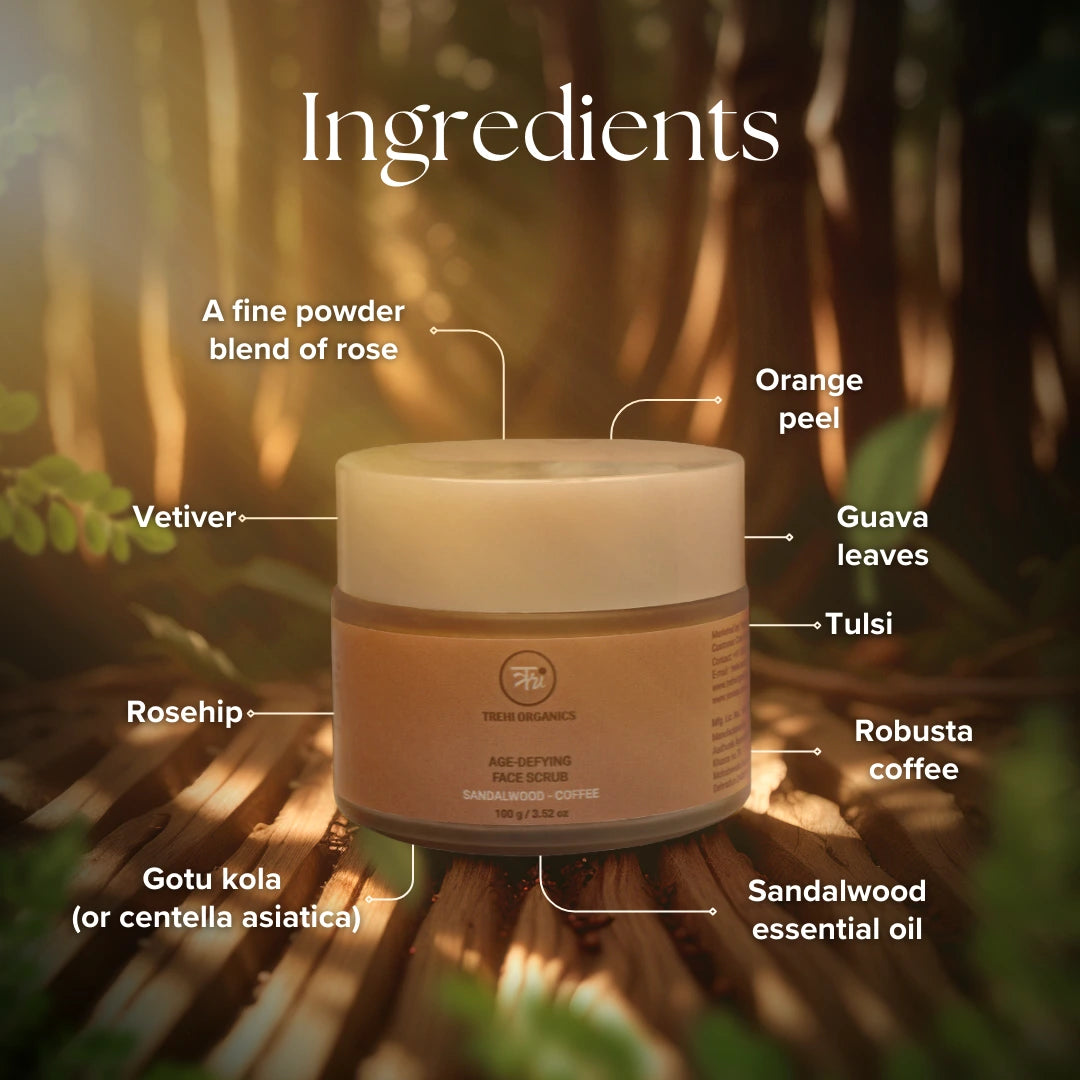 Age-Defying Face Scrub (Sandalwood - Coffee)