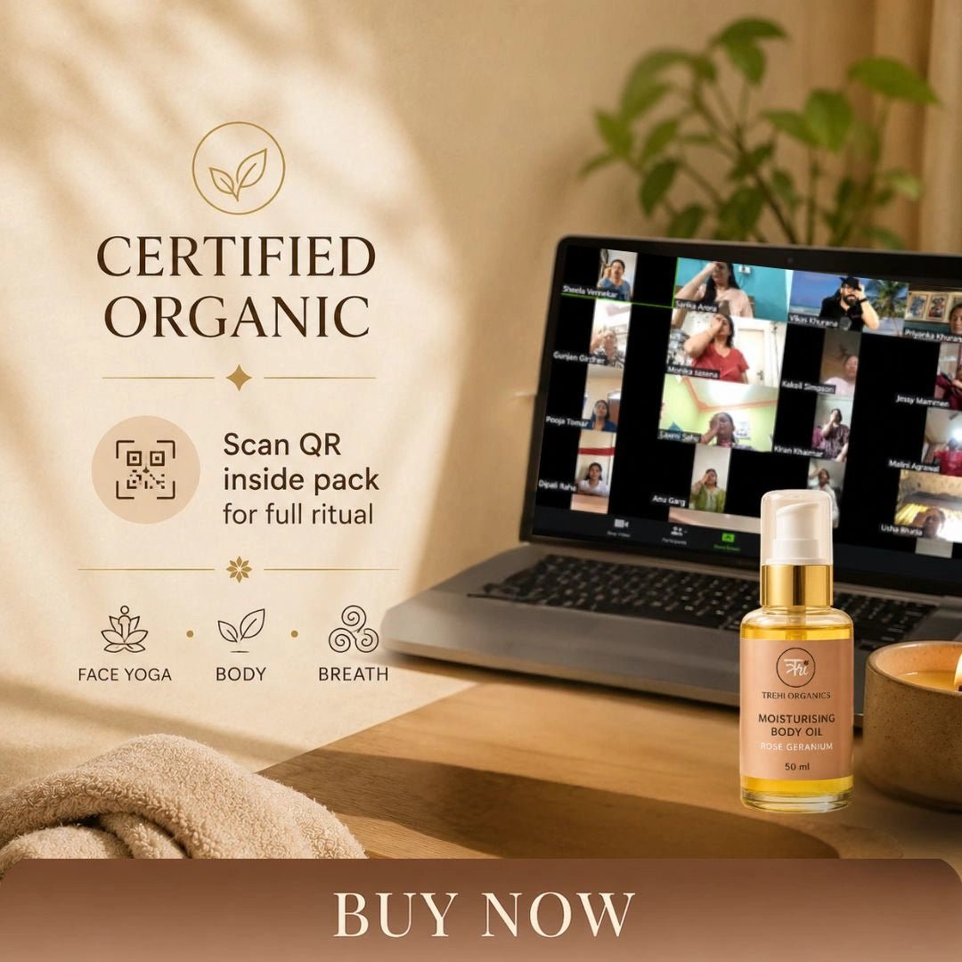 Moisturising Body Oil – Rose Geranium - Trehi Organics