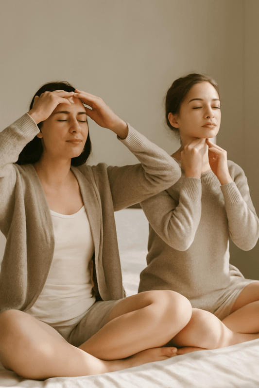 Morning Face Yoga Routine for Puffy Eyes & Dull Skin | 10-Day Glow Challenge - Trehi Organics