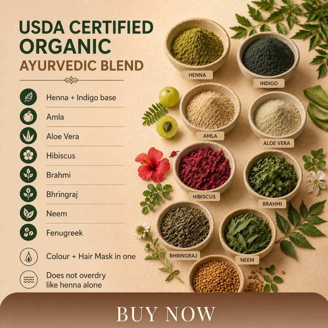 Ayurvedic Hair Colour & Scalp Nourishing Hair Mask