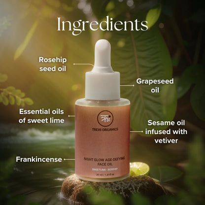 NIGHT GLOW AGE-DEFYING FACE OIL (SWEETLIME - ROSEHIP)