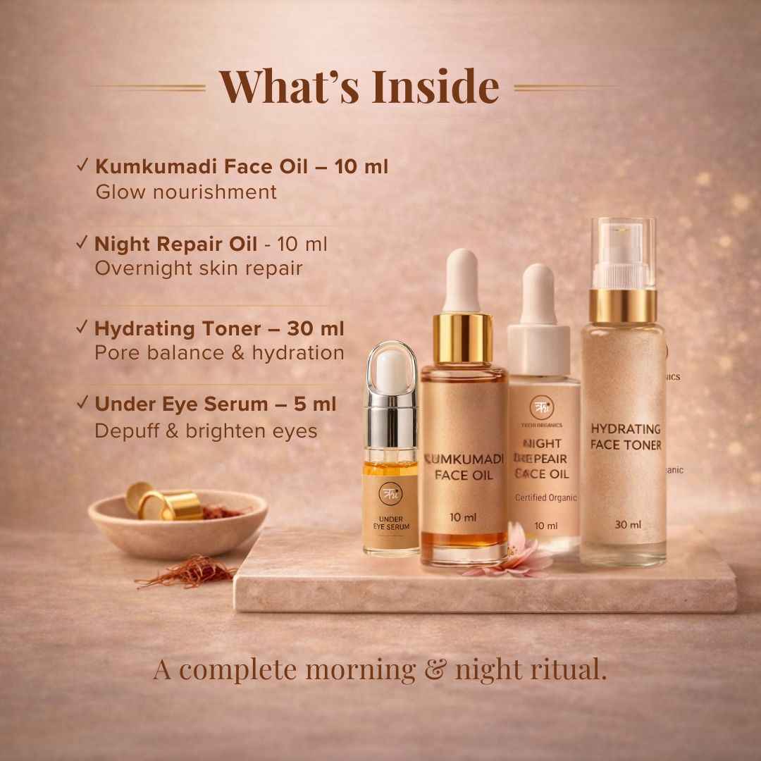 Face Glow Ritual Kit | Kumkumadi Powered Morning & Night Glow Ritual