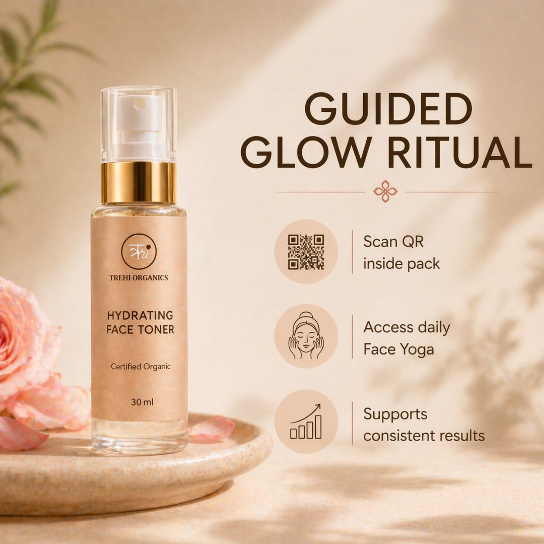 Rose & Witch Hazel Hydrating Face Toner – Alcohol-Free Cooling Face Mist for Summer, Sensitive Skin & Face Yoga Prep