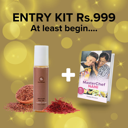 Starter Glow Kit – Flaxseed Glow Roll-On + MasterChef Nani Book
