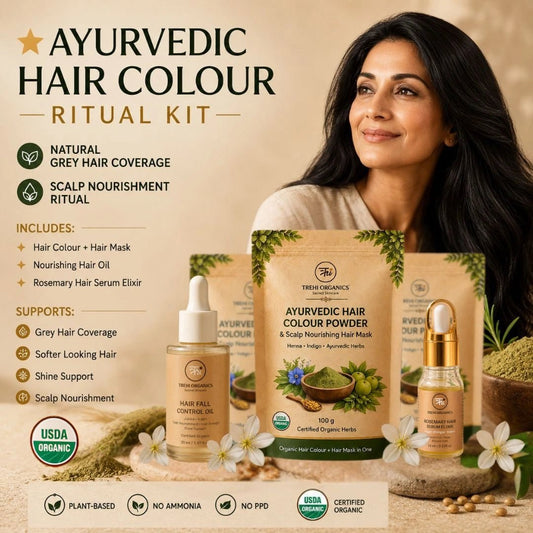 AYURVEDIC HAIR COLOUR RITUAL KIT - Trehi Organics