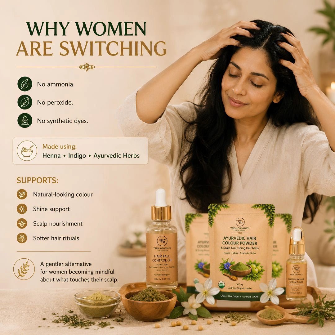 AYURVEDIC HAIR COLOUR RITUAL KIT - Trehi Organics