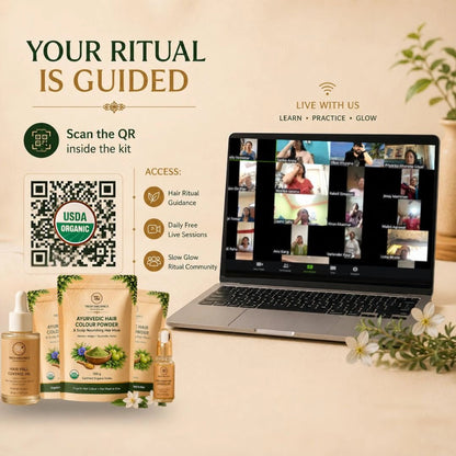 AYURVEDIC HAIR COLOUR RITUAL KIT - Trehi Organics