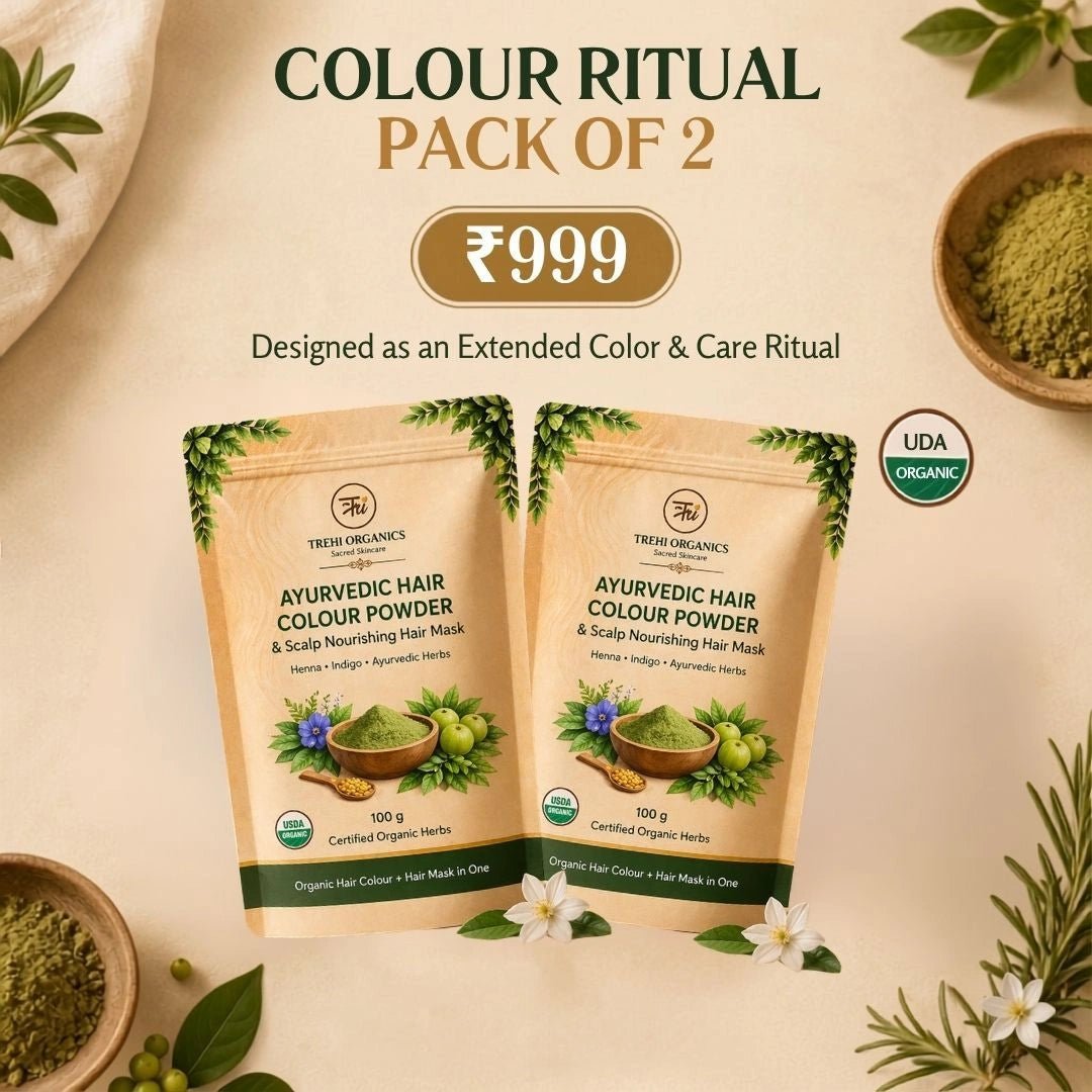 Ayurvedic Hair Colour & Scalp Nourishing Hair Mask - Trehi Organics