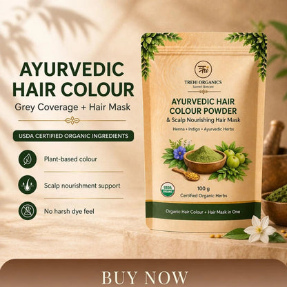 Ayurvedic Hair Colour & Scalp Nourishing Hair Mask - Trehi Organics