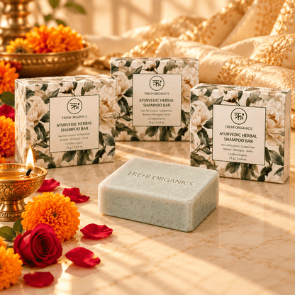 Ayurvedic Herbal Shampoo Bar – Pack of 3 - Trehi Organics