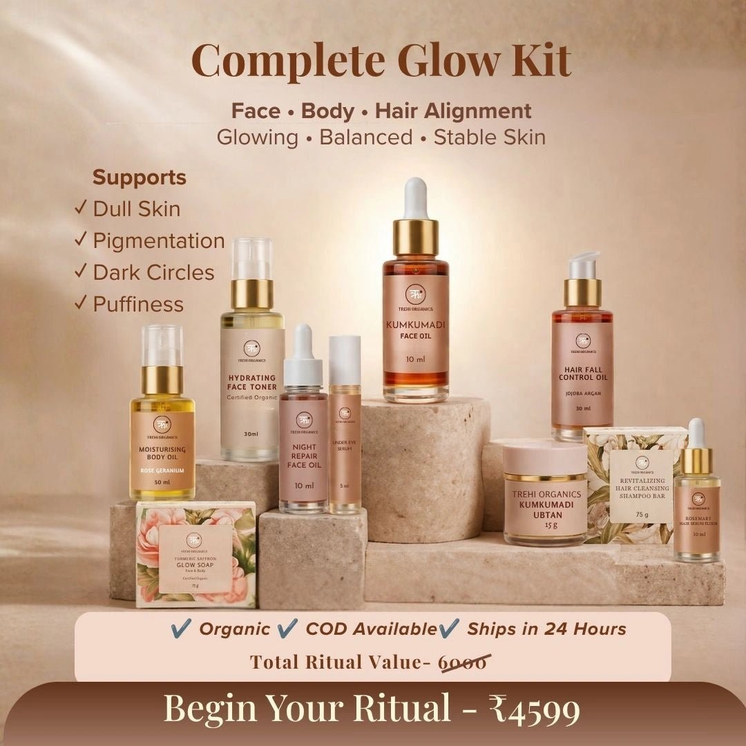 Complete Glow Kit | Face, Body & Hair Ritual for the Most Stable Results - Trehi Organics