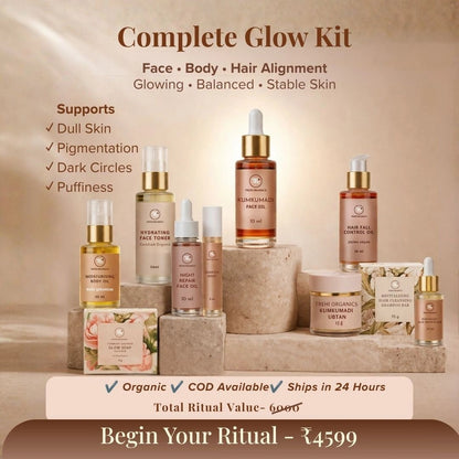 Complete Glow Kit | Face, Body & Hair Ritual for the Most Stable Results - Trehi Organics