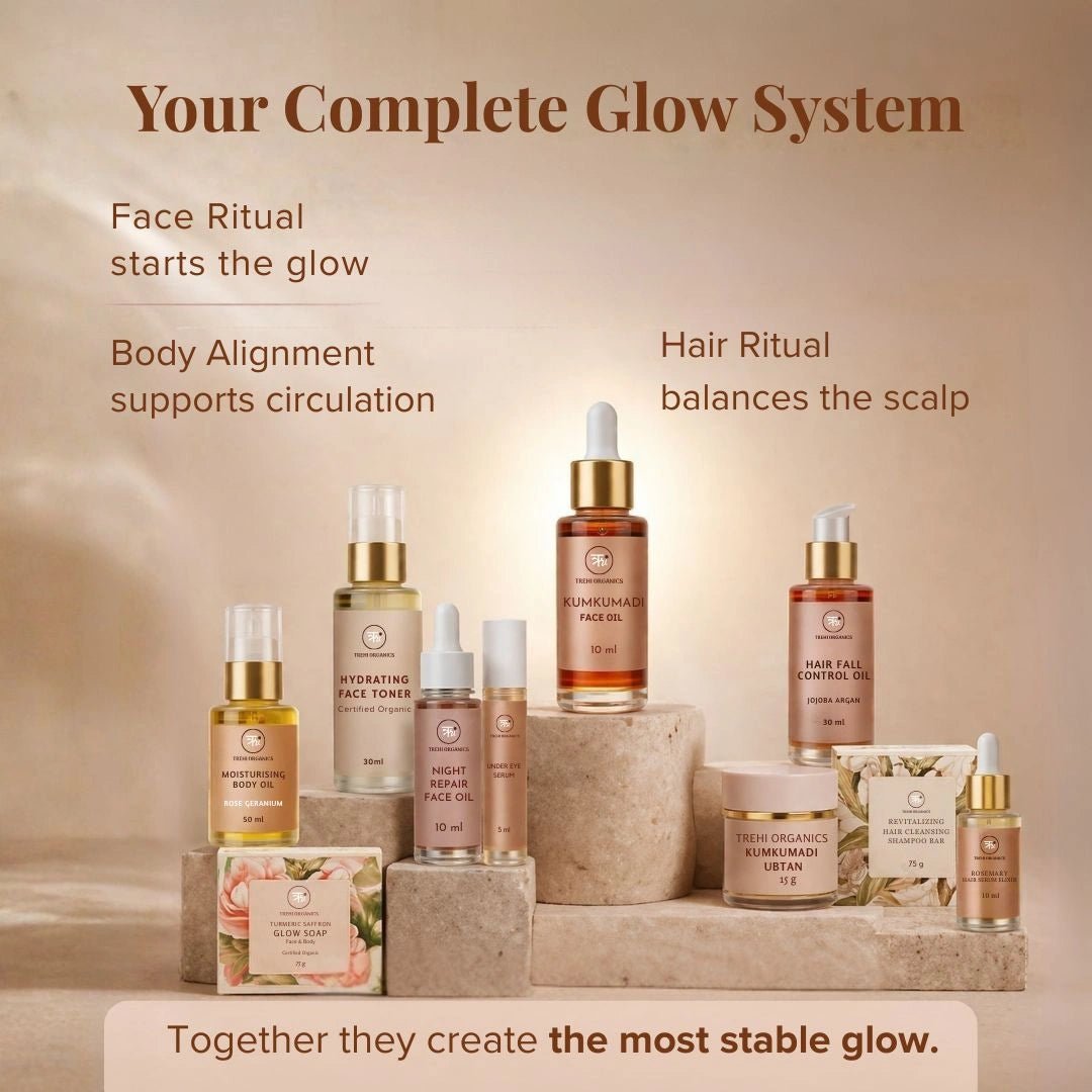 Complete Glow Kit | Face, Body & Hair Ritual for the Most Stable Results - Trehi Organics