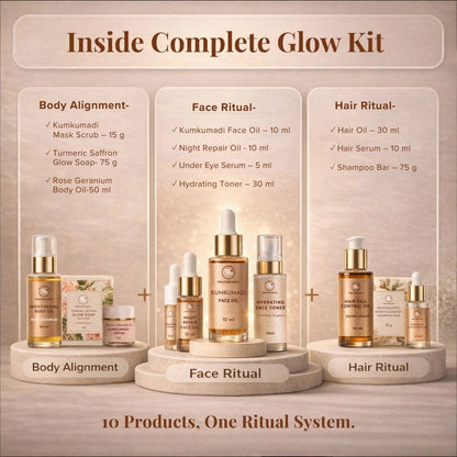 Complete Glow Kit | Face, Body & Hair Ritual for the Most Stable Results - Trehi Organics
