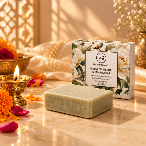 Ayurvedic Herbal Shampoo Bar – Sulfate-Free Solid Shampoo with Brahmi, Bhringraj & Amla for Hair Fall