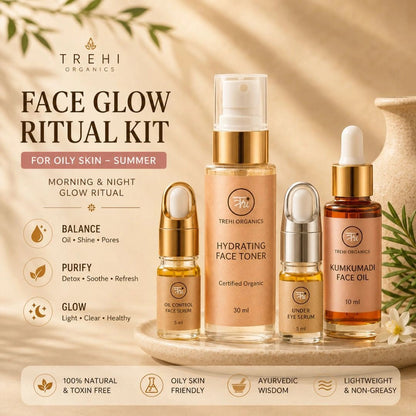 Face Glow Ritual Kit for Summer Edtion – Morning & Night Glow Ritual - Trehi Organics