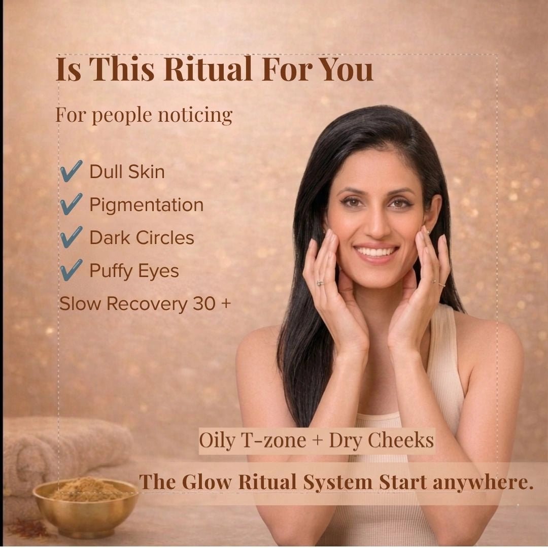 Face Glow Ritual Kit | Kumkumadi Powered Morning & Night Glow Ritual - Trehi Organics