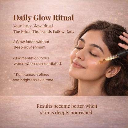 Face Glow Ritual Kit | Kumkumadi Powered Morning & Night Glow Ritual - Trehi Organics