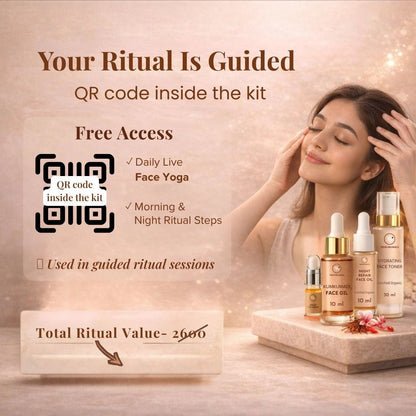 Face Glow Ritual Kit | Kumkumadi Powered Morning & Night Glow Ritual - Trehi Organics