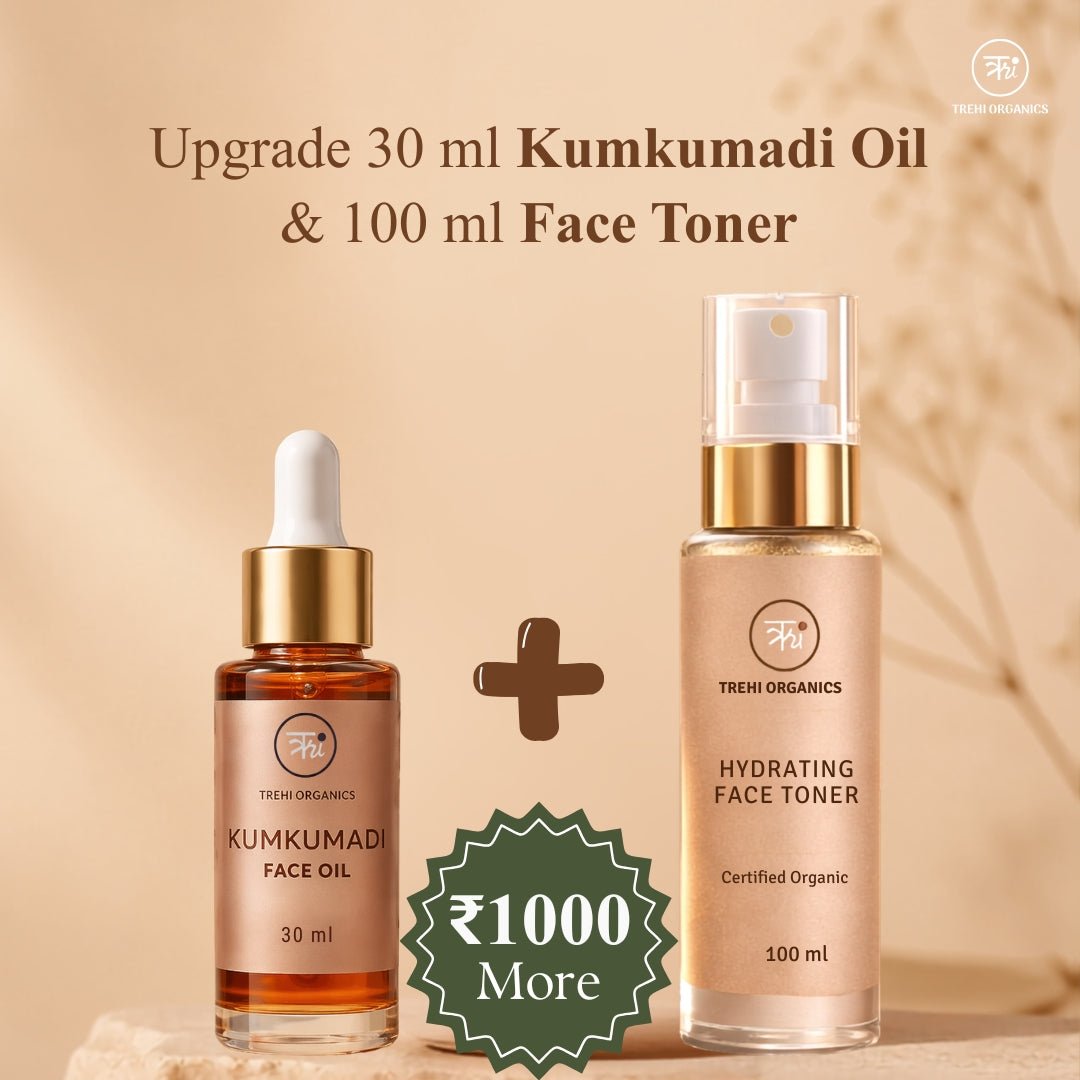 Face Glow Ritual Kit Upgrade – Kumkumadi Oil & Hydrating Toner - Trehi Organics