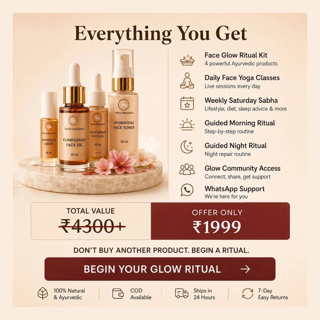 Face Glow Ritual Kit with Free Face Yoga - Trehi Organics