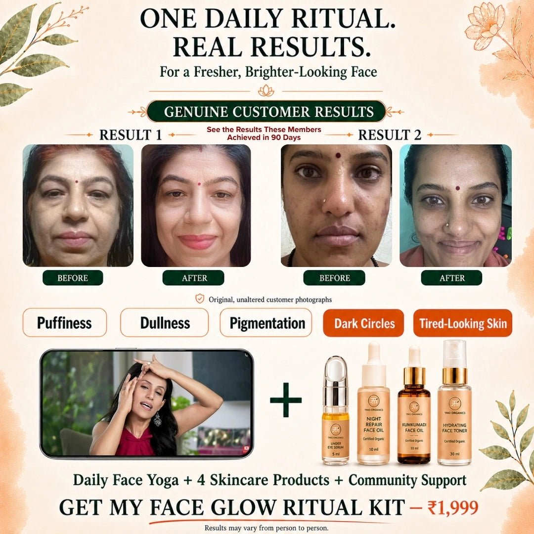 Face Glow Ritual Kit with Free Face Yoga - Trehi Organics