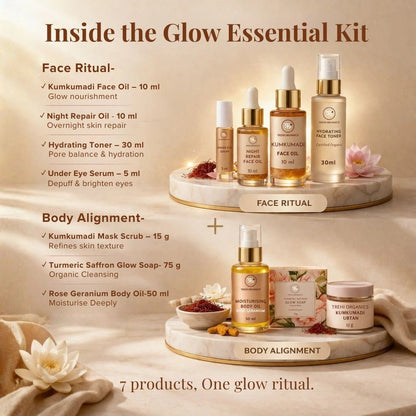 Glow Essential Kit | Face Ritual + Body Alignment for Deeper Glow - Trehi Organics