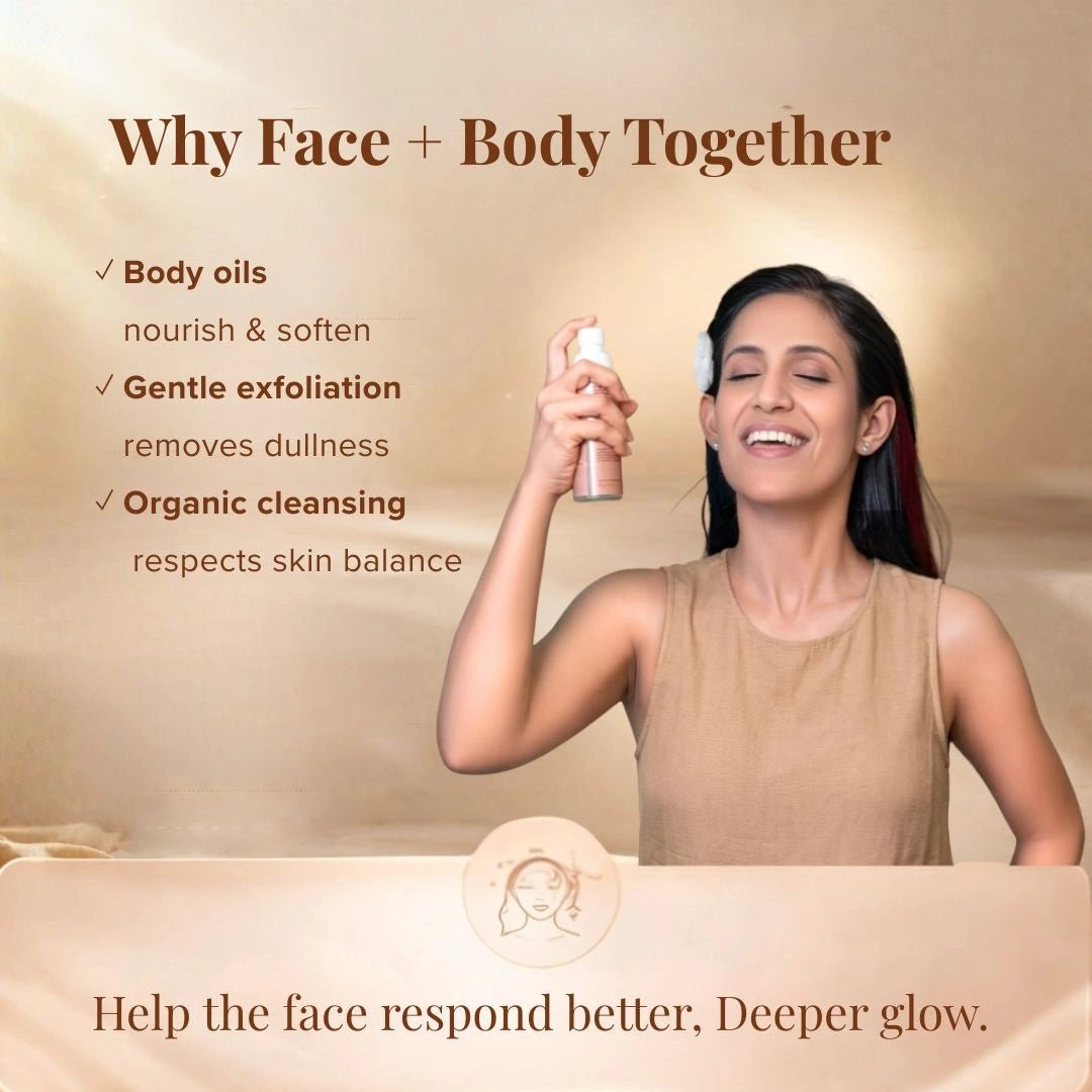 Glow Essential Kit | Face Ritual + Body Alignment for Deeper Glow - Trehi Organics