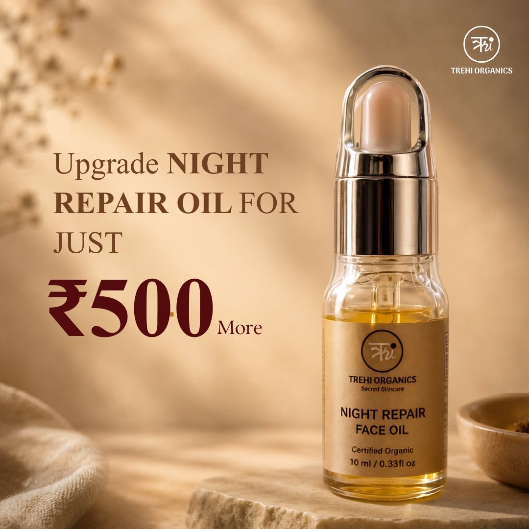 Kumkumadi Starter Glow Kit Upgrade – Night Repair Oil - Trehi Organics