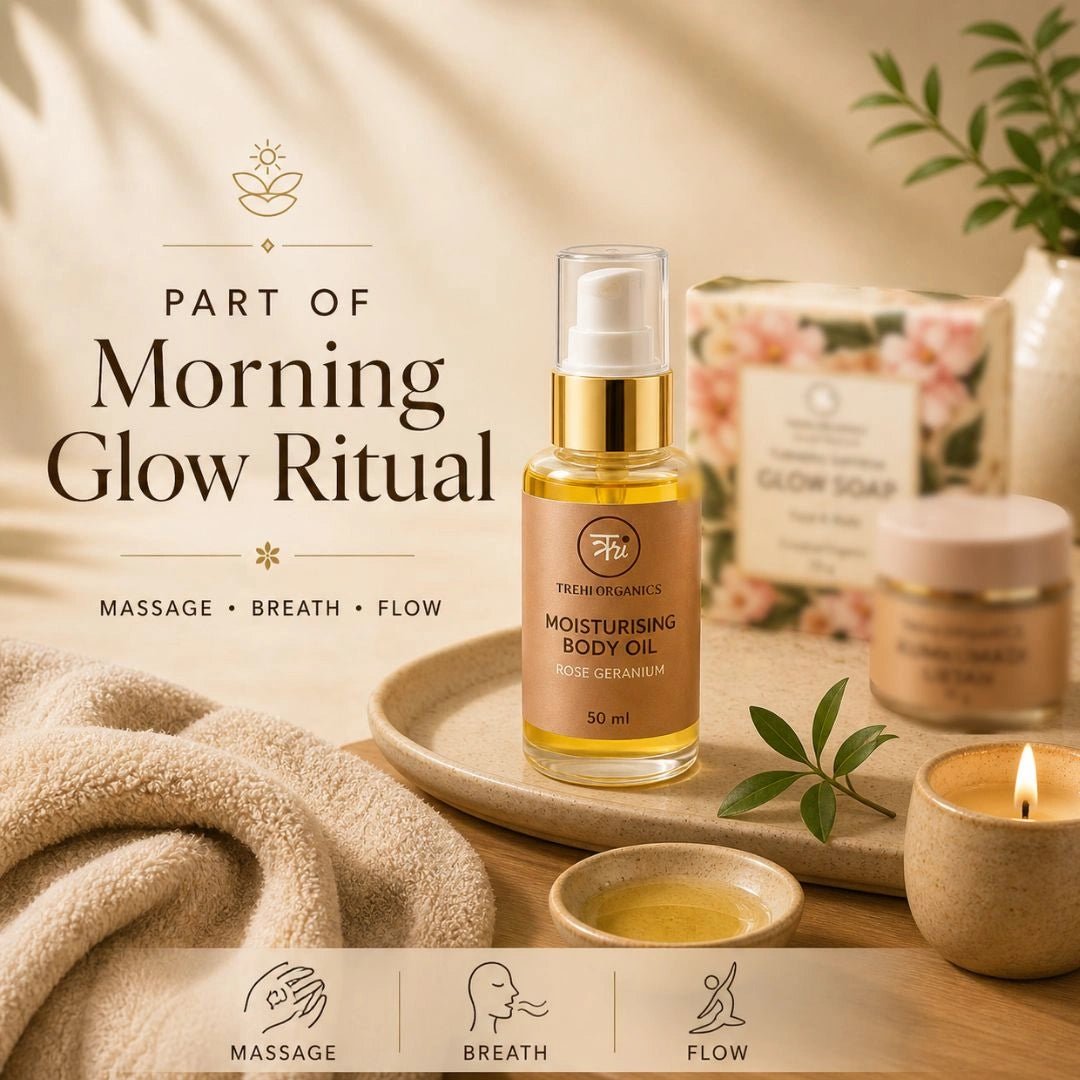 Moisturising Body Oil – Rose Geranium - Trehi Organics