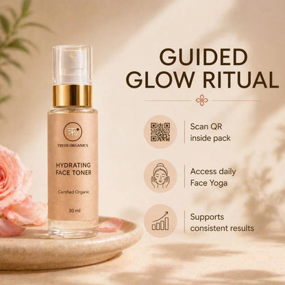 Rose & Witch Hazel Hydrating Face Toner – Alcohol-Free Cooling Face Mist for Summer, Sensitive Skin & Face Yoga Prep - Trehi Organics