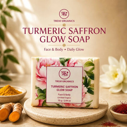 Turmeric Saffron Glow Soap - Trehi Organics